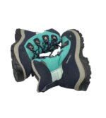 Cizme copii Quechua 35, material textil, negru verde, captusite, waterproof - imagine 4