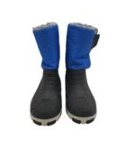 Cizme copii  35, material textil, negru albastru,  imblanite - imagine 3