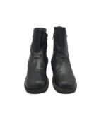 Ghete dama Rieker 37, piele, negru, imblanite - imagine 3