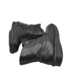 Ghete dama Rieker 37, piele, negru, imblanite - imagine 4