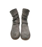 Cizme dama Pier One 40, piele intoarsa, gri - imagine 5