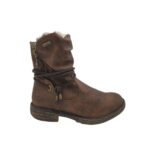 Ghete dama Bama 39, imitatie de piele, maro, imblanite