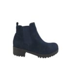 Botine dama Kaila 39, material textil, bleumarin