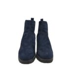 Botine dama Kaila 39, material textil, bleumarin - imagine 3