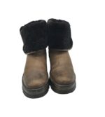 Cizme dama 40, piele, bej, imblanite - imagine 3