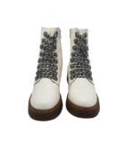 Ghete dama Claudia Ghizzani 39, imitație de piele, alb - imagine 3