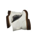 Ghete dama Claudia Ghizzani 39, imitație de piele, alb - imagine 4