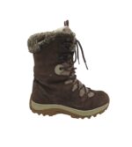 Cizme dama Lackner 40, piele intoarsa, material textil, maro, captusite