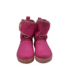 Cizme dama Crocs 31, material textil, roz, captusite - imagine 3