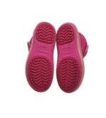 Cizme dama Crocs 31, material textil, roz, captusite - imagine 5
