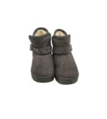 Ghete copii 23, material textil, gri , imblanite - imagine 3