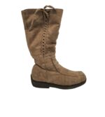 Cizme dama 38, material textil, maro, imblanite
