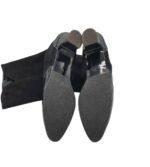 Cizme dama 39, piele, piele intoarsa, negru - imagine 5