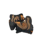 Ghete copii Elefanten 23, piele intoarsa, material textil, maro negru - imagine 4