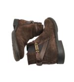 Ghete dama Tommy Hilfiger 39, piele intoarsa, maro - imagine 4