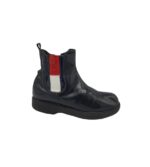 Botine dama 36, imitatie de piele, negru