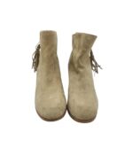 Botine dama Pier One 40, piele intoarsa, bej - imagine 3