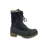 Ghete dama Tamaris 39, piele, piele intoarsa, bleumarin, imblanite