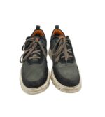 Adidasi barbati Fretz 44, piele, piele intoarsa, gri negru - imagine 3