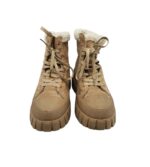 Ghete dama 39, material textil, maro - imagine 3