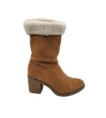 Cizme dama Dorothy Perkins 39, material textil, maro, imblanite