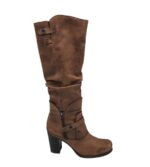 Cizme dama Marco Tozzi 40, piele, imitatie de piele, maro