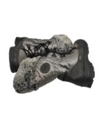 Cizme dama Light Style 40, piele, material textil, gri, waterproof - imagine 4