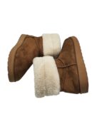 Cizme dama 39, material textil, maro, imblanite - imagine 4