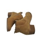 Botine dama Venturini 38, piele intoarsa, maro - imagine 4