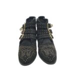 Botine dama Office 40, piele intoarsa, negru - imagine 3