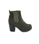 Botine dama 41, material textil, kaki