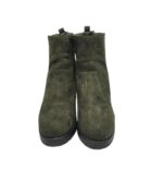 Botine dama 41, material textil, kaki - imagine 3