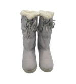 Cizme dama 38, material textil, gri, imblanite - imagine 3