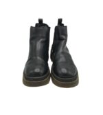 Botine dama 41, imitatie de piele, negru - imagine 3