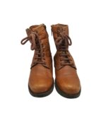 Ghete dama 38, piele, maro,  imblanite - imagine 3