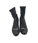 Botine dama Sergio Leone 39, material textil, negru - imagine 3