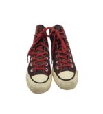 Tenisi dama Converse 35, piele intoarsa, visiniu - imagine 3