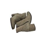 Botine dama Pier One 39, piele intoarsa, gri - imagine 4