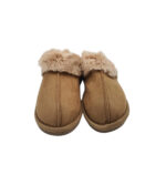 Papuci de casa Oysho 39, material textil, maro - imagine 3