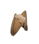 Papuci de casa Oysho 39, material textil, maro - imagine 4