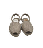 Sandale dama Oysho 36, material textil, gri - imagine 3