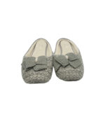 Papuci de casa dama Oysho 41, material textil, gri - imagine 3