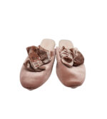 Papuci de casa dama Oysho 41, material textil, roz - imagine 3