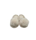 Papuci de casa dama Oysho 35, material textil, alb - imagine 4