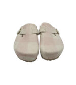 Papuci de casa dama Oysho 41, material textil, alb roz - imagine 3