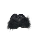 Papuci de casa Oysho 40, material textil, negru gri - imagine 3