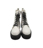 Ghete dama Claudia Ghizzani 40, imitatie de piele, alb - imagine 3