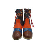 Botine dama 37, imitatie de piele, multicolor - imagine 3