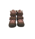 Ghete copii 30, piele, piele intoarsa,  maro roz, imblanite - imagine 3