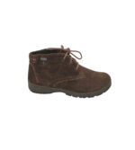 Ghete dama Tamaris 38, piele intoarsa, maro, imblanite